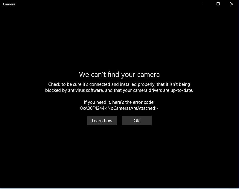 zoom client msi camera not working