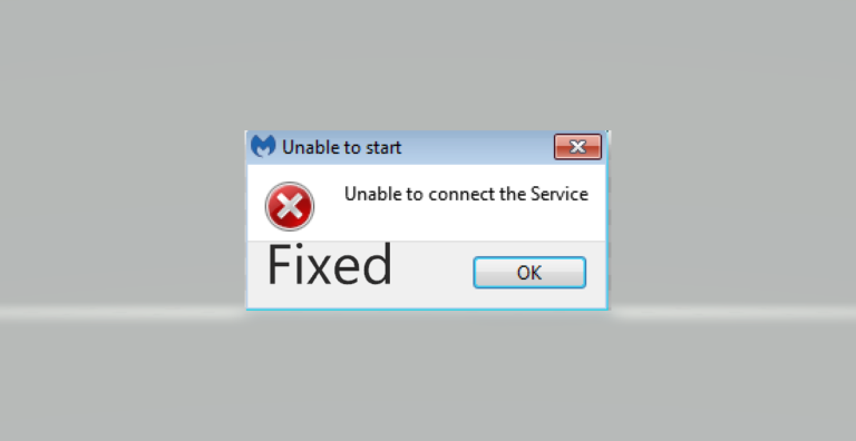 Unable to connect the service